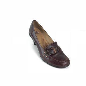 Sofft Loafer Pumps Pebble Leather Kitten Heel